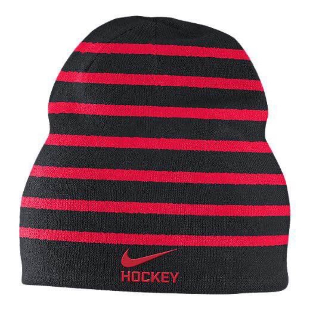 BRAND NEW men one size Nike nike hockey reversible stripe beanie / toque / hat